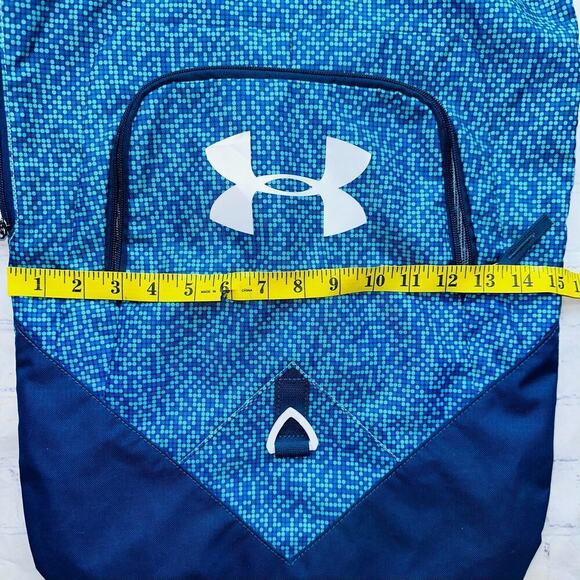 EUC Under Armour Blue Dots Sling Drawstring Bag/Backpack - Picture 6 of 7